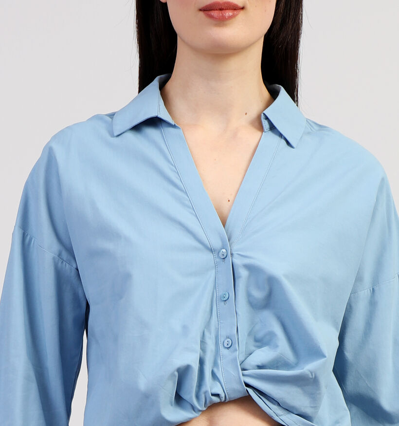 Vila Hailey Cropped Blauw Hemd voor dames (357322)
