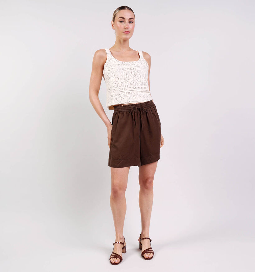 Vila x Loredana Tevira Loose Donkerbruine Short voor dames (375157)