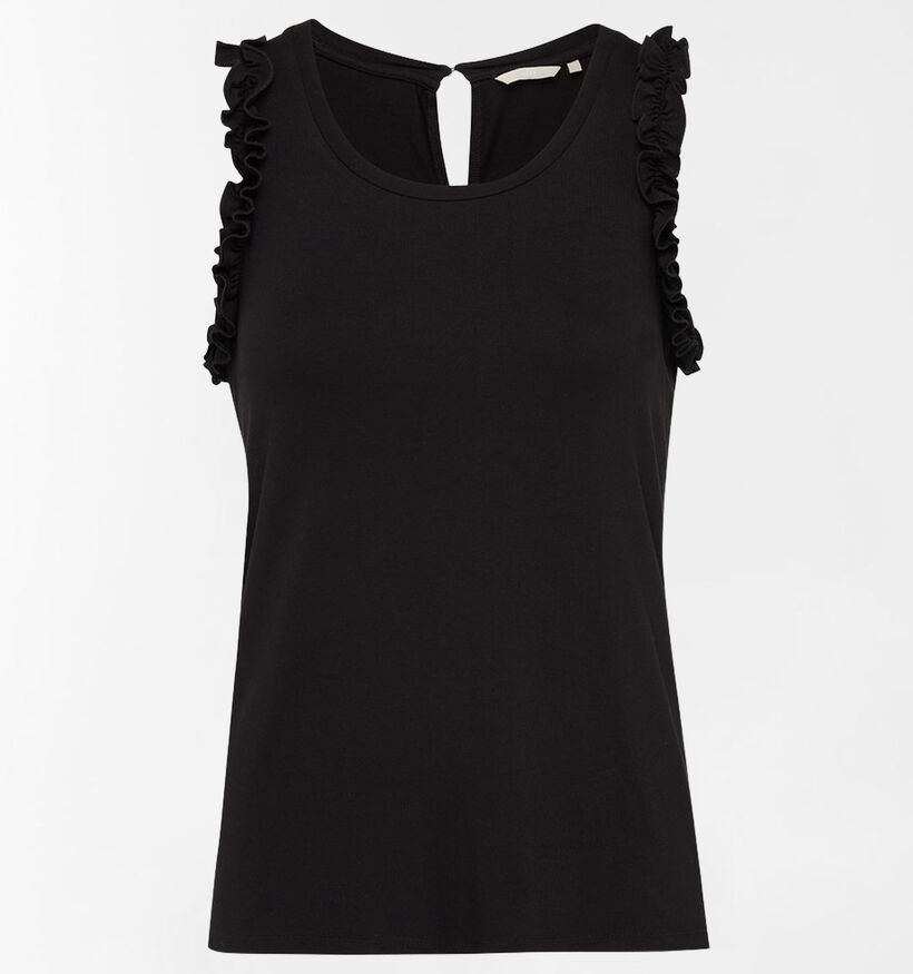 Mexx Sleeveless ruffle Débardeur en Noir (313281)