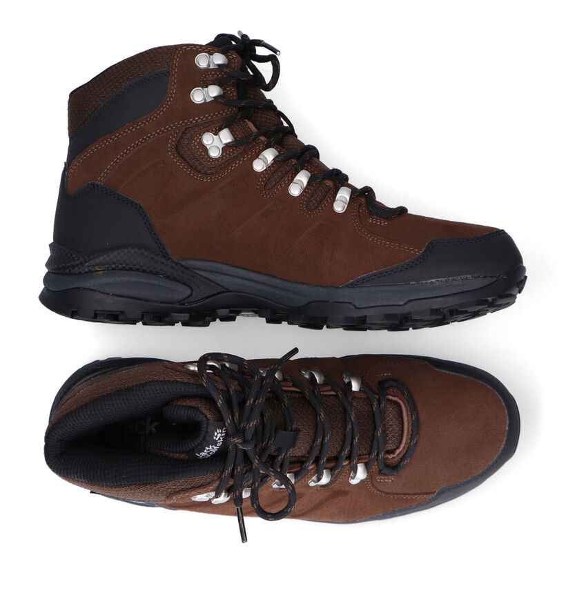 Jack Wolfskin Refugio Texapore Grijze Wandelschoenen in daim (294241)