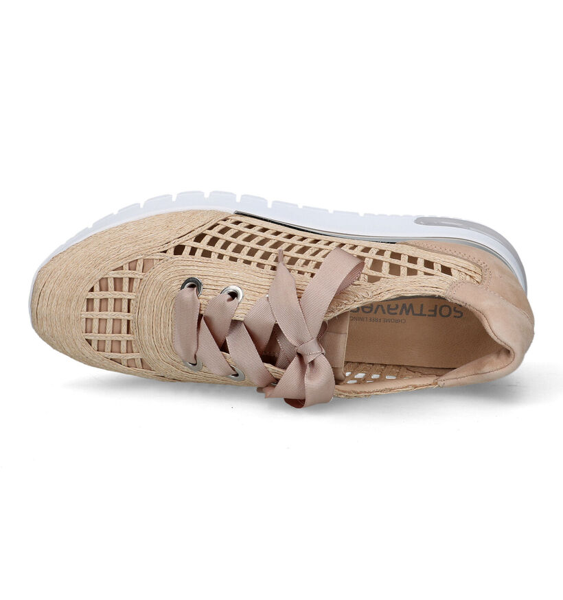 Softwaves Chaussures à lacets en Camel pour femmes (325073) - pour semelles orthopédiques