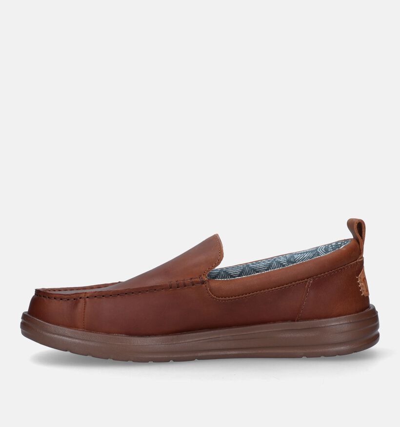 HEYDUDE Wallt Grip Moo Cognac Mocassins voor heren (330188) - geschikt voor steunzolen