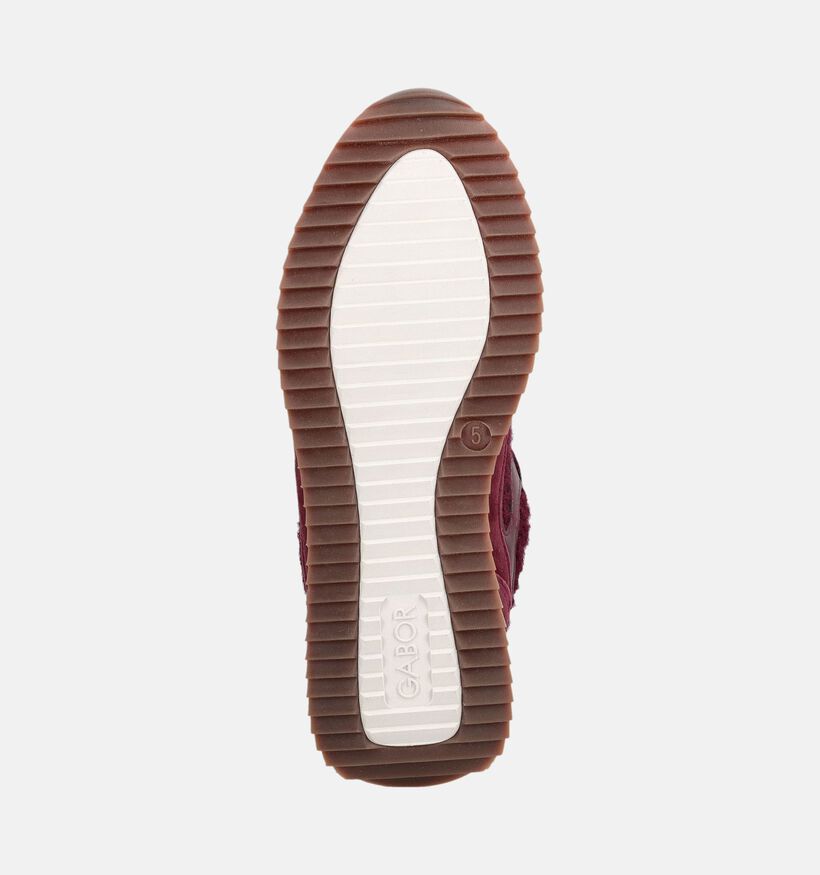 Gabor Bordeaux Sneakers voor dames (376971) - geschikt voor steunzolen
