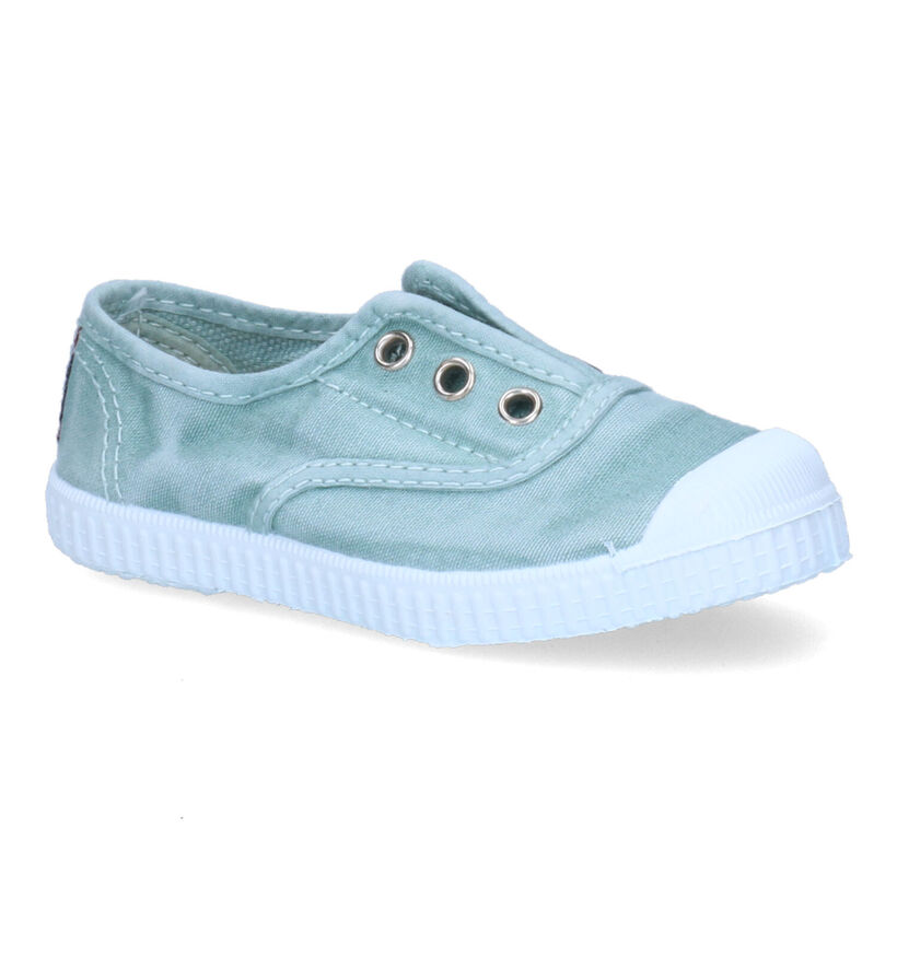 Cienta Groene Slip-on Sneakers in stof (307968)