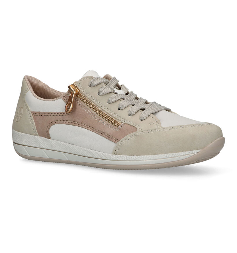 Rieker Beige Sneakers voor dames (320328) - geschikt voor steunzolen