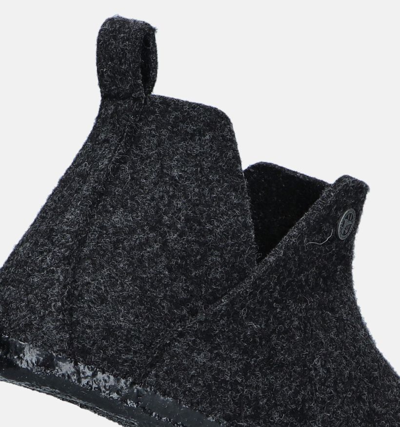 Birkenstock Andermatt Shearling Pantoufles montantes en Gris pour hommes (344037)
