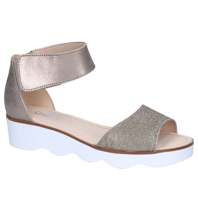 Gouden Sandalen Gabor Best Fitting in stof (245453)