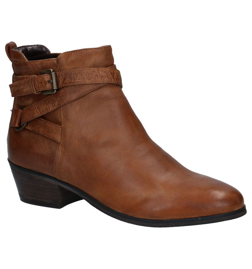 Steven NY Amony Cognac Enkellaarzen in leer (280220)