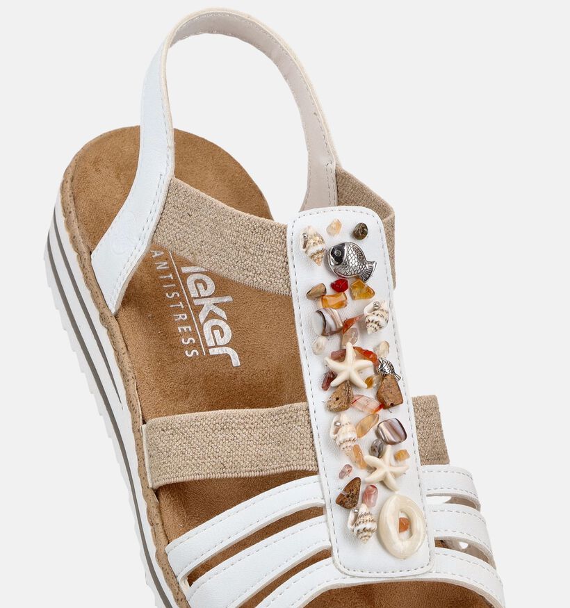 Rieker Witte Sandalen voor dames (370377)
