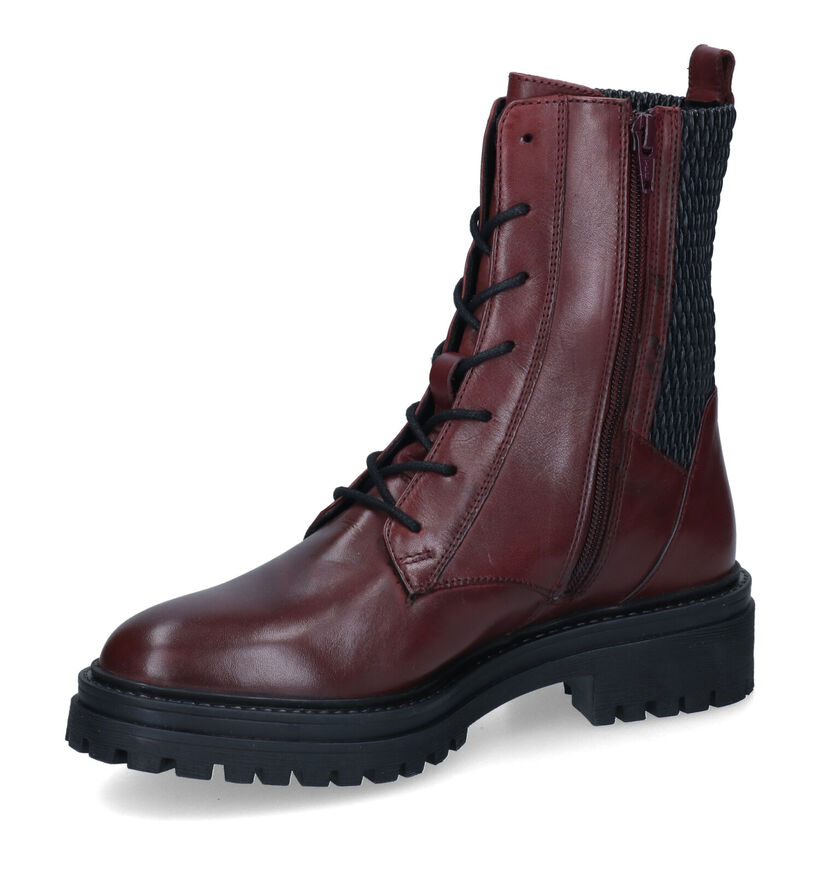 Geox Iridea Bottines en Bordeaux en cuir (316145)