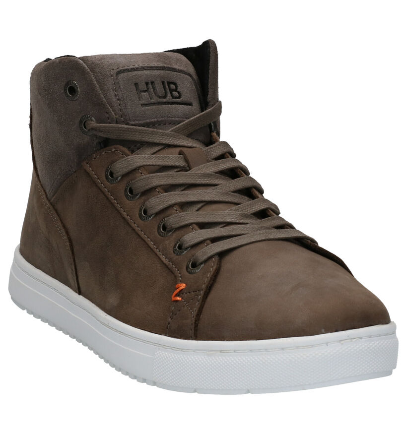 Hub Murrayfield Grijze Sneakers in nubuck (255798)