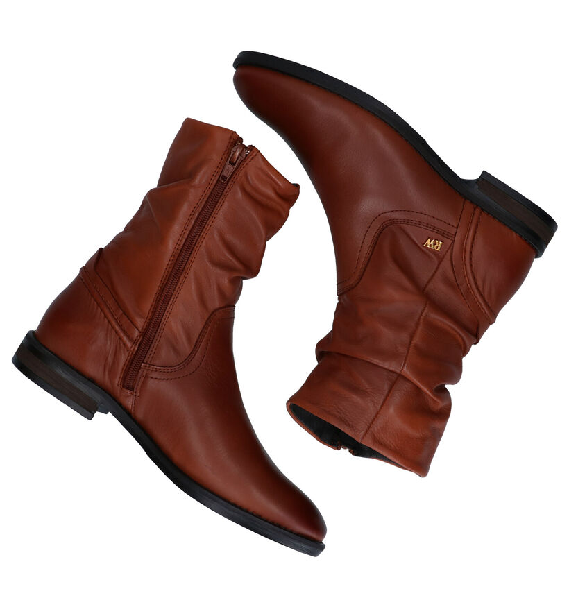 River Woods Exoda Cognac Korte Laarzen in leer (281961)