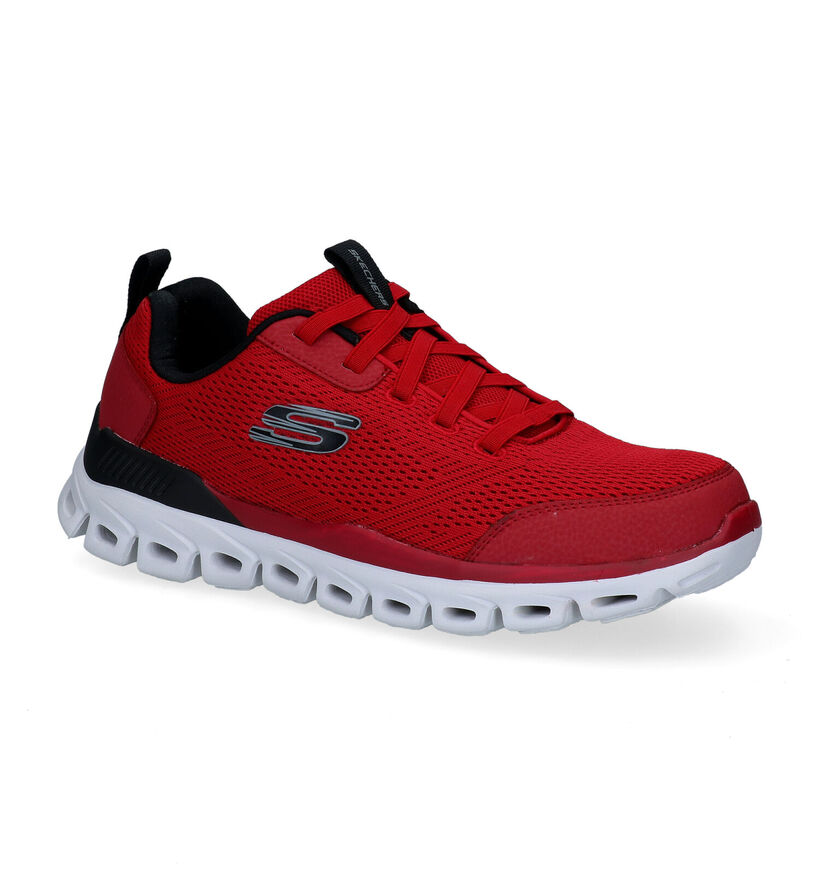 Skechers Glide Step Baskets en Rouge en textile (295649)