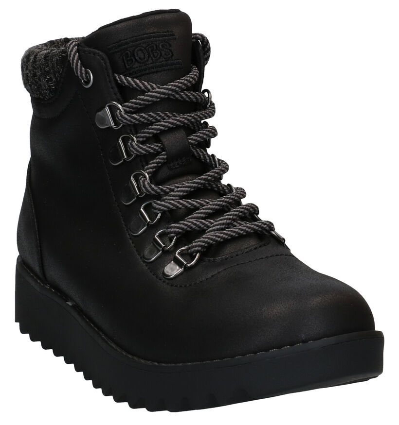 Skechers Bobs Zwarte Boots in kunstleer (279393)