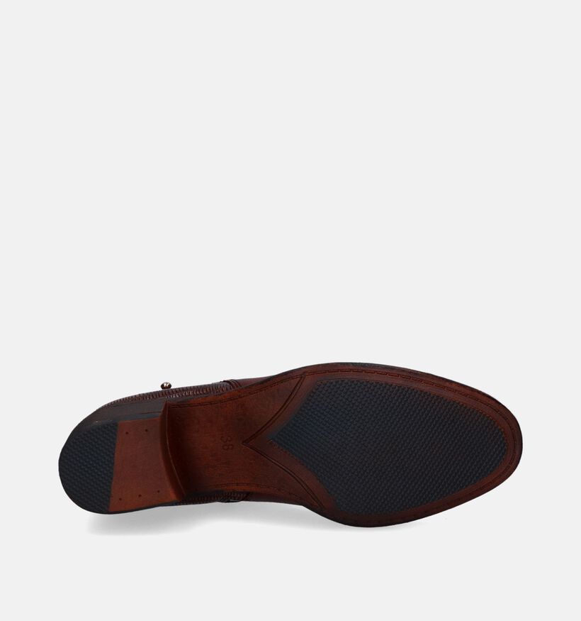 Marco Tozzi Bottines plates en Marron en simili cuir (315362)