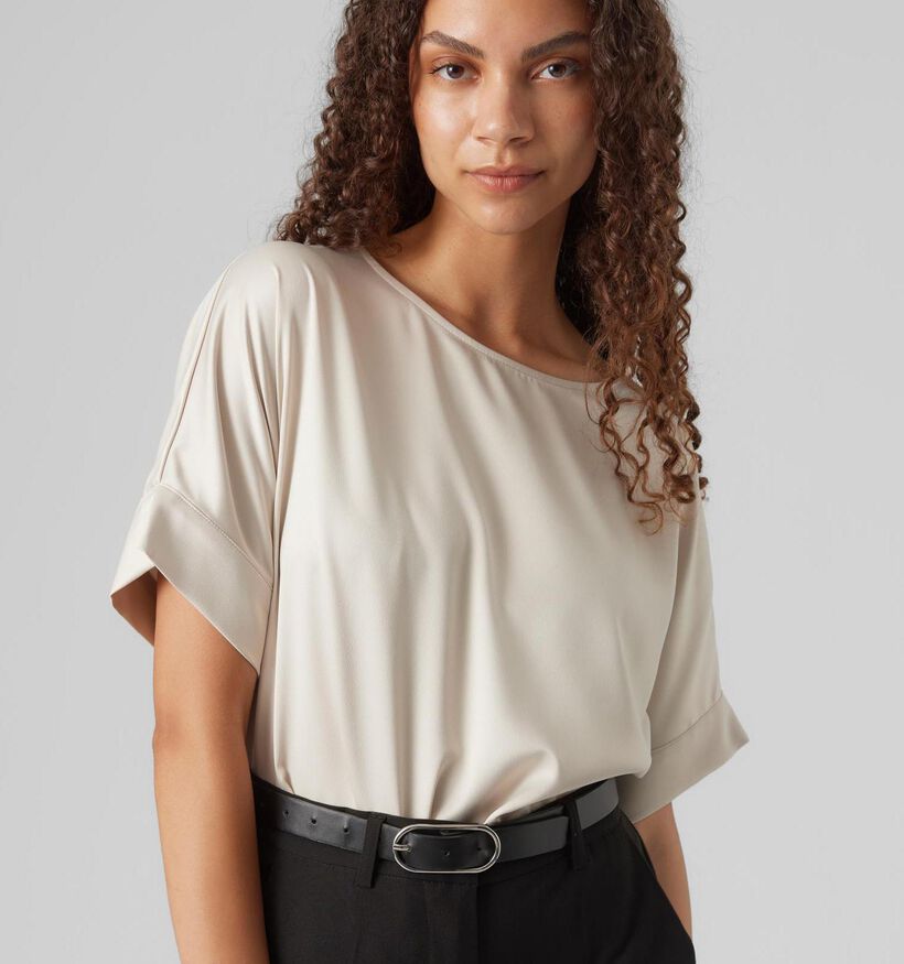 Vero Moda Merle T-shirt en Beige pour femmes (346130)