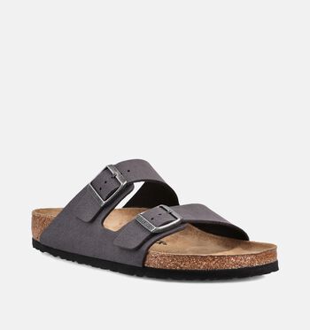 Birkenstock Arizona Nu-pieds Gray Taupe/Velvet Gray/stone/Velvet Gray/Black Buckles
