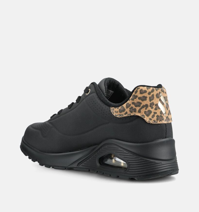 Skechers Uno Jungle Nite Baskets en Noir pour femmes (376920) - pour semelles orthop&eacute;diques