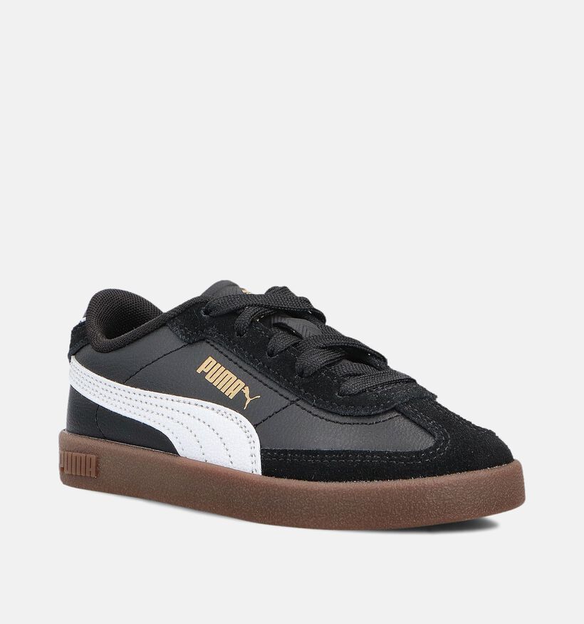Puma Club II Era Zwarte Sneakers voor jongens, meisjes (359285) - geschikt voor steunzolen