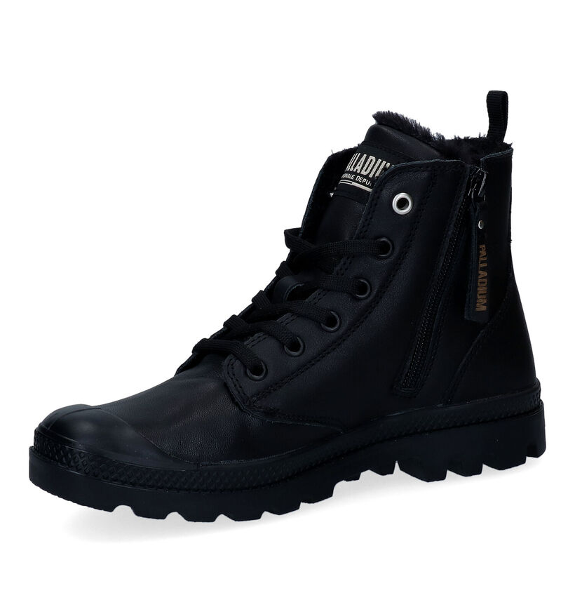 Palladium Pampa Hi Zip Bottines en Noir en cuir (294992)