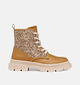 Geox Karsyn Boots &agrave; lacets en Cognac pour filles (376265) - pour semelles orthop&eacute;diques