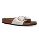 Birkenstock Madrid Big Buckle Beige Slippers voor dames (322646)