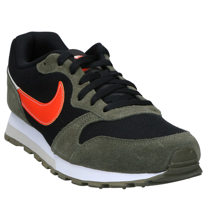 Nike MD Runner 2 Kaki/Zwarte Sneakers in stof (253971)