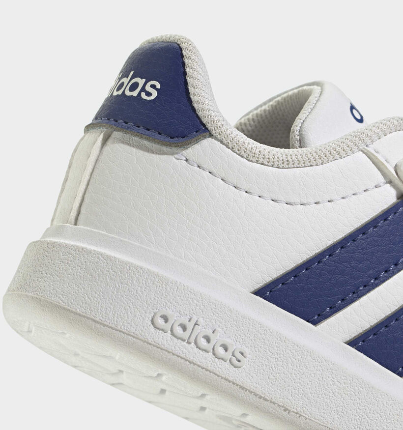 adidas Streettalk Witte/Donkerblauwe Sneakers voor jongens (380611) - geschikt voor steunzolen