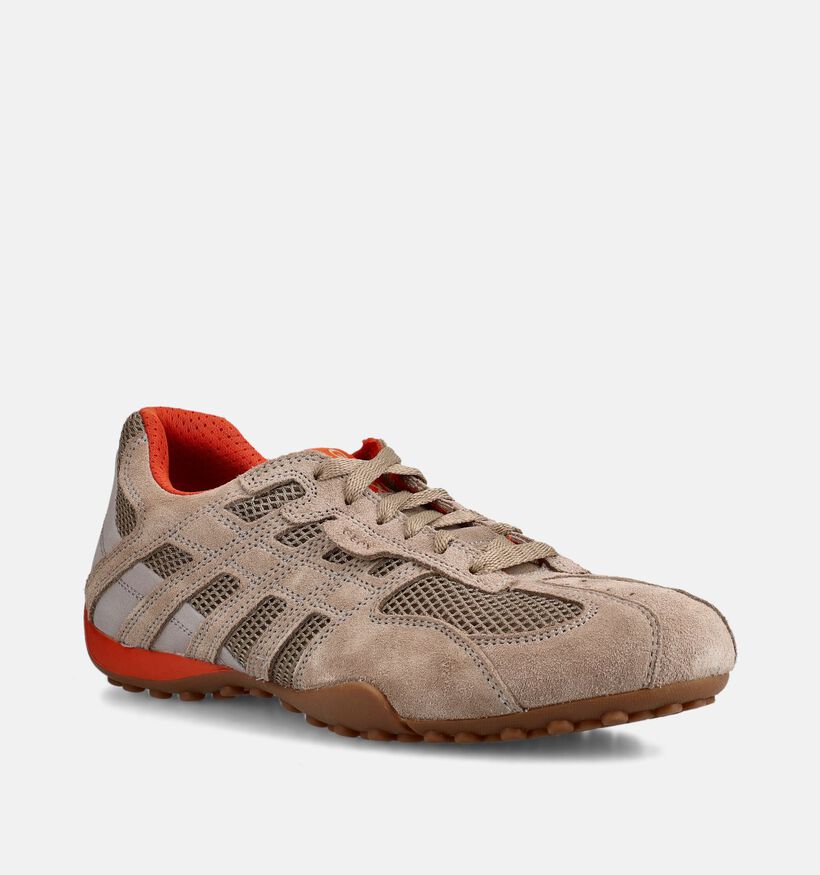 Geox Snake Original Chaussures &agrave; lacets en Beige pour hommes (368003) - pour semelles orthop&eacute;diques