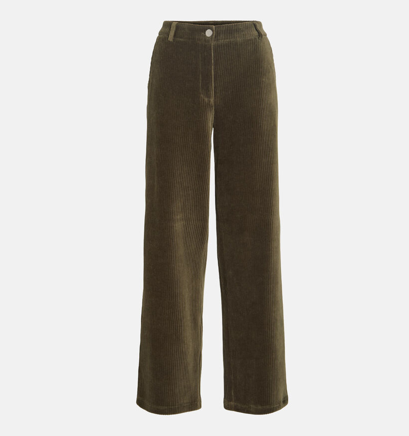 Vila Kita Donkergroene Geklede Broek voor dames (378460)