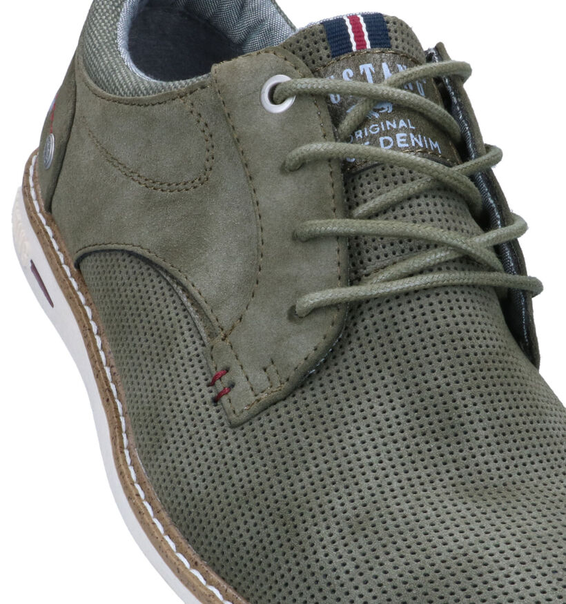 Mustang Chaussures à lacets en Vert kaki pour hommes (336652)