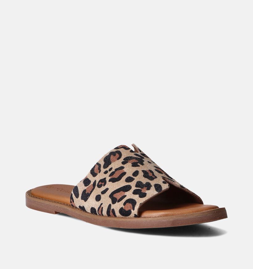 Tamaris Bruine Platte slippers voor dames (354419)