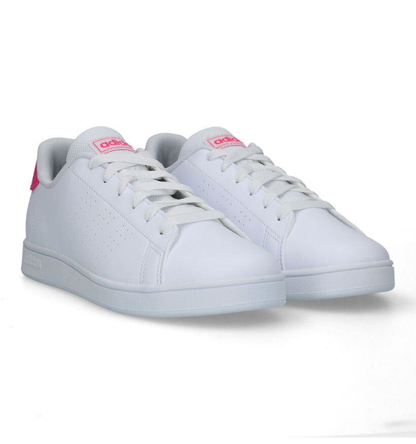 adidas Advantage K Baskets en Blanc pour filles (326890)