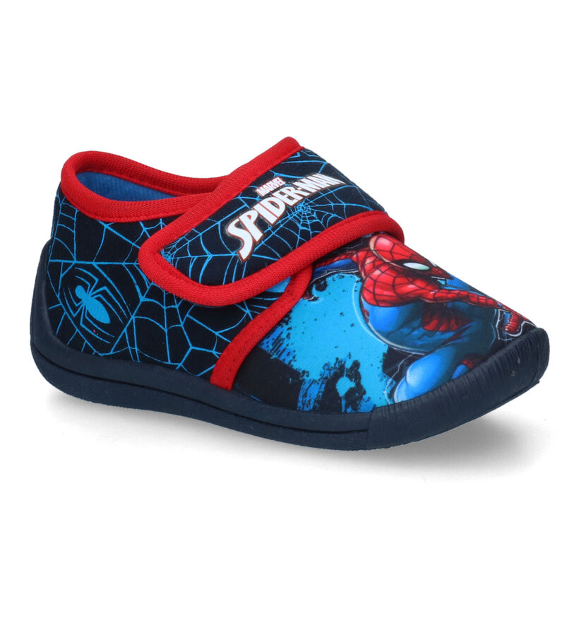 Spiderman Pantoufles fermées en Bleu foncé en textile (313629)