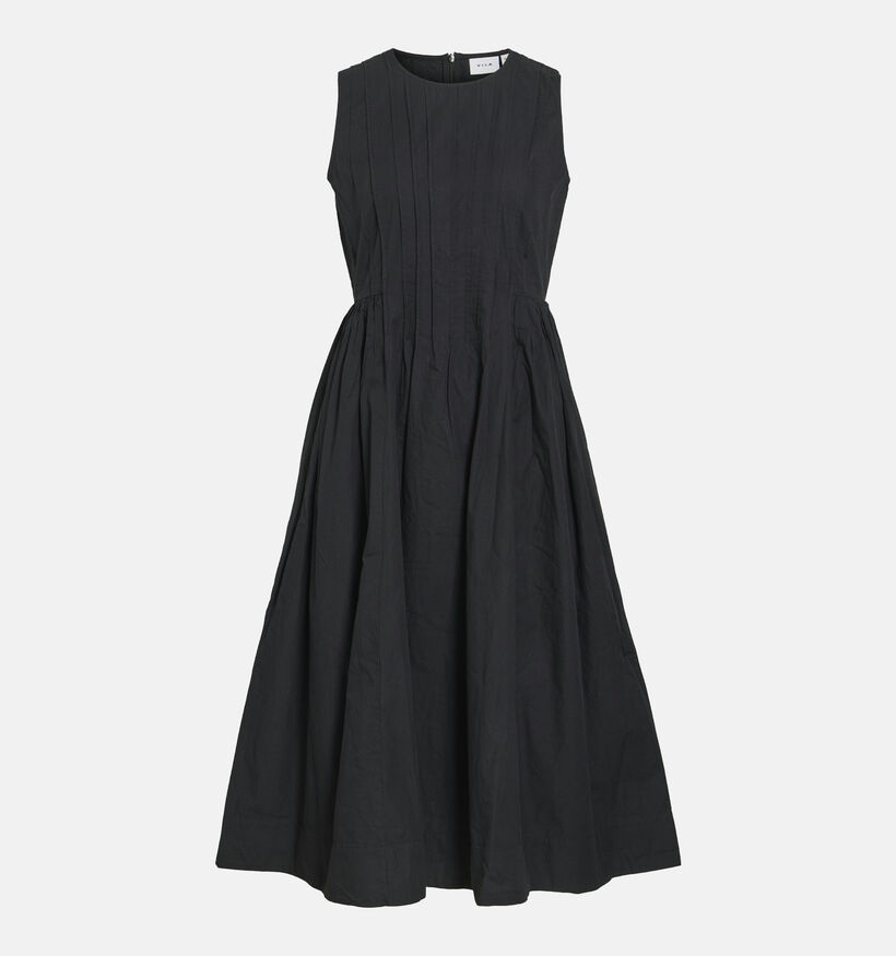 Vila Jimba O-Neck Robe mi-longue en Noir pour femmes (374264)