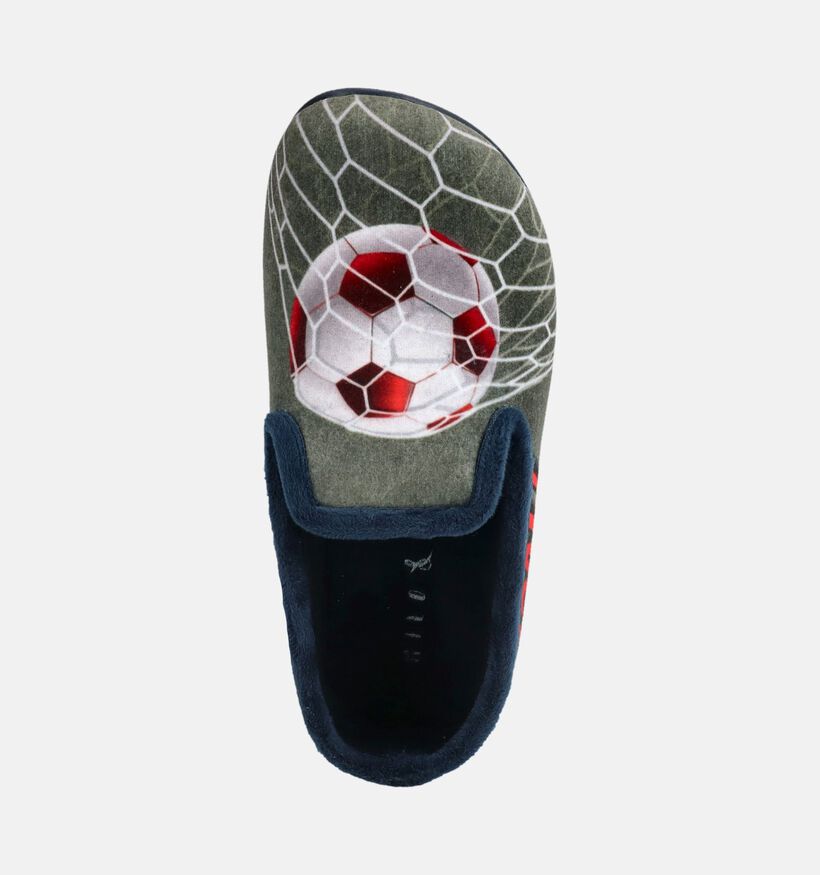 Milo & Mila Goal! Grijze Pantoffels Voetbal voor jongens (381145)