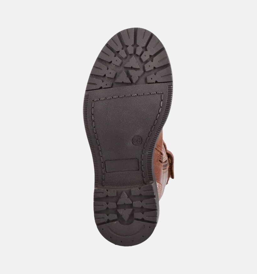 Milo & Mila Bottes hautes en Cognac pour filles (379077)