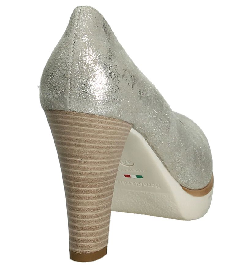 NeroGiardini Gouden Pumps High Heels met Plateau, , pdp