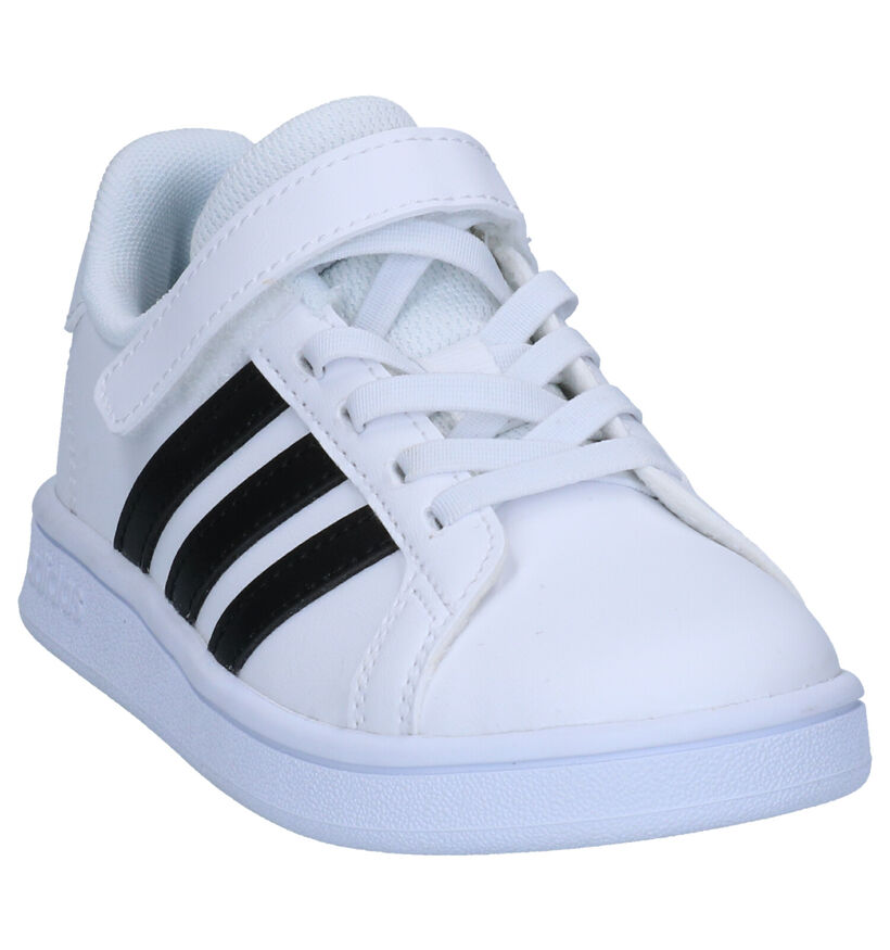 adidas Grand Court C Witte Sneakers voor jongens (318923)