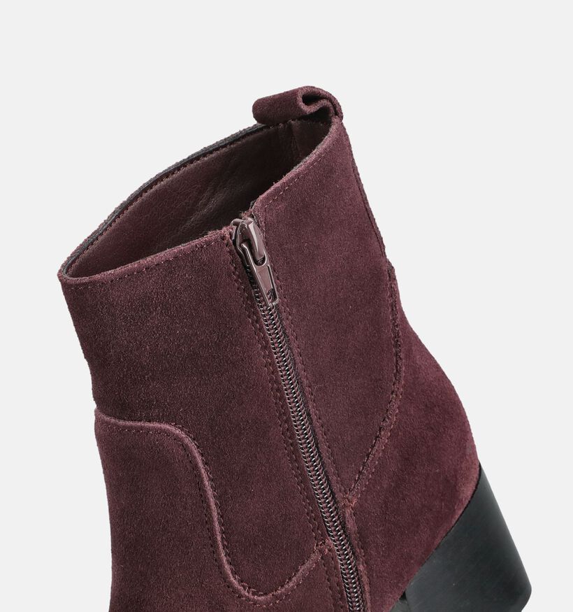 Poelman Bottines en Bordeaux pour femmes (376086)