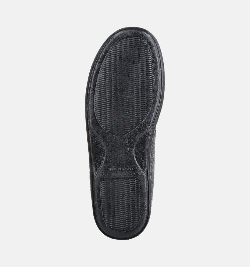 Hush Puppies Douvent Pantoufles ferm&eacute;es en Gris fonc&eacute; pour hommes (377913)