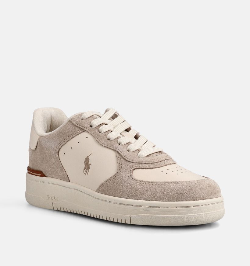 Polo Ralph Lauren Masters CRT Beige Sneakers voor dames (369541) - geschikt voor steunzolen