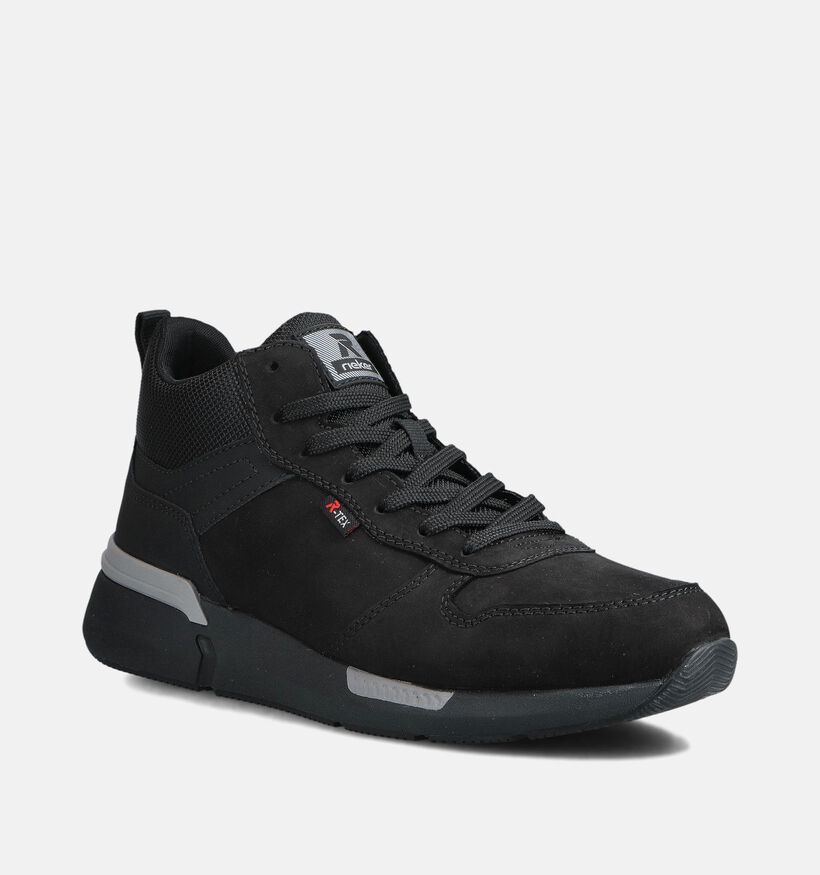 Rieker Zwarte Hoge Veterschoenen voor heren (363518) - geschikt voor steunzolen