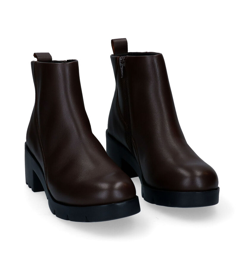 Camper Bottines à talons en Marron en cuir (299913)