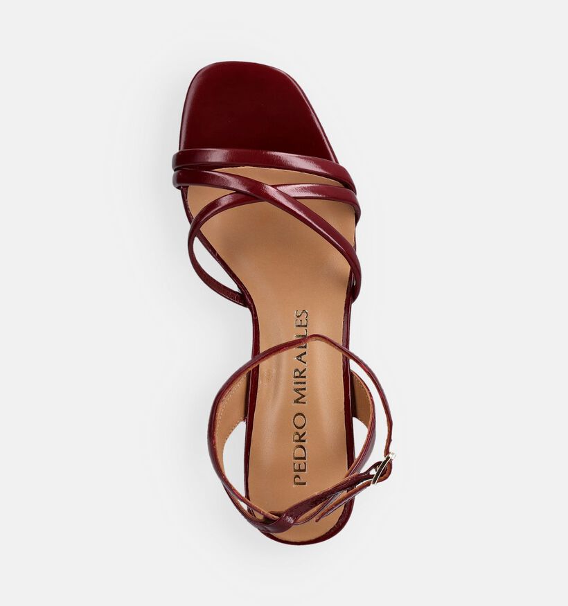 Pedro Miralles Bordeaux Sandalen op hak voor dames (373638)