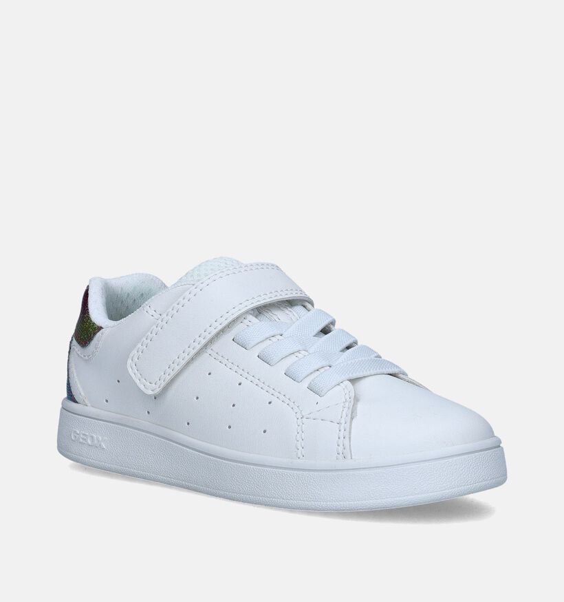 Geox Eclyper Witte Sneakers voor meisjes (351939) - geschikt voor steunzolen