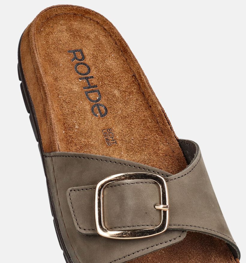 Rohde Rodigo Nu-pieds plates en Vert kaki pour femmes (373773)