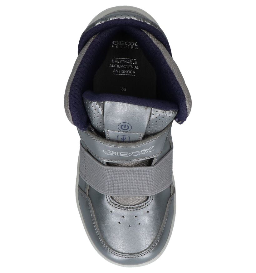 Geox Baskets basses en Argent en simili cuir (232713)