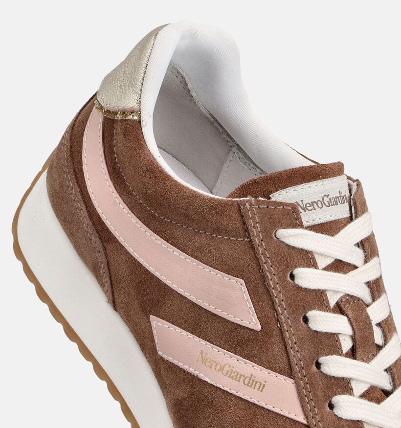 NeroGiardini Baskets en Marron pour femmes (374168) - pour semelles orthop&eacute;diques