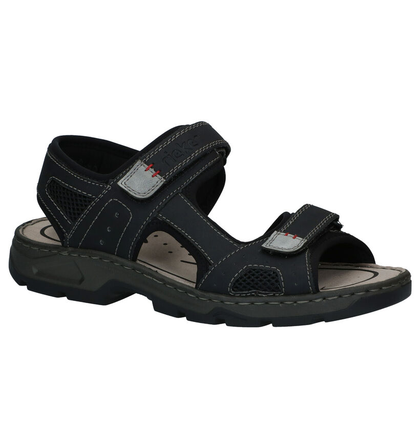 Rieker Zwarte Sandalen in kunstleer (308621)